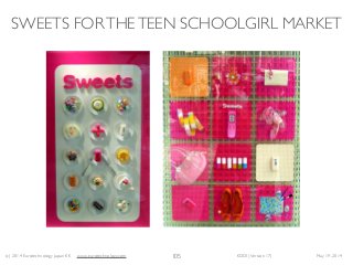 (c) 2014 Eurotechnology Japan KK www.eurotechnology.com KDDI (Version 17) May 19, 2014
SWEETS FORTHETEEN SCHOOLGIRL MARKET
105
 