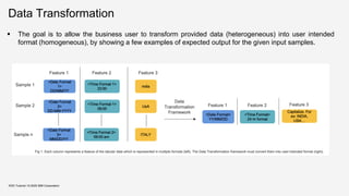 Data Transformation
▪ The goal is to allow the business user to transform provided data (heterogeneous) into user intended
format (homogeneous), by showing a few examples of expected output for the given input samples.
KDD Tutorial / © 2020 IBM Corporation
 
