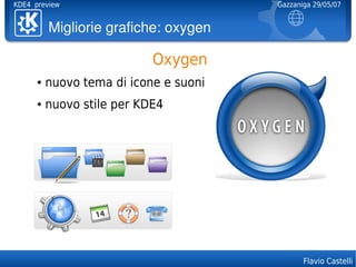 KDE4 preview                            Gazzaniga 29/05/07


          Migliorie grafiche: oxygen

                       ...