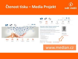 Čtenost tisku – Media Projekt
www.median.cz
 