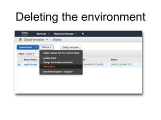 Deleting the environment
 