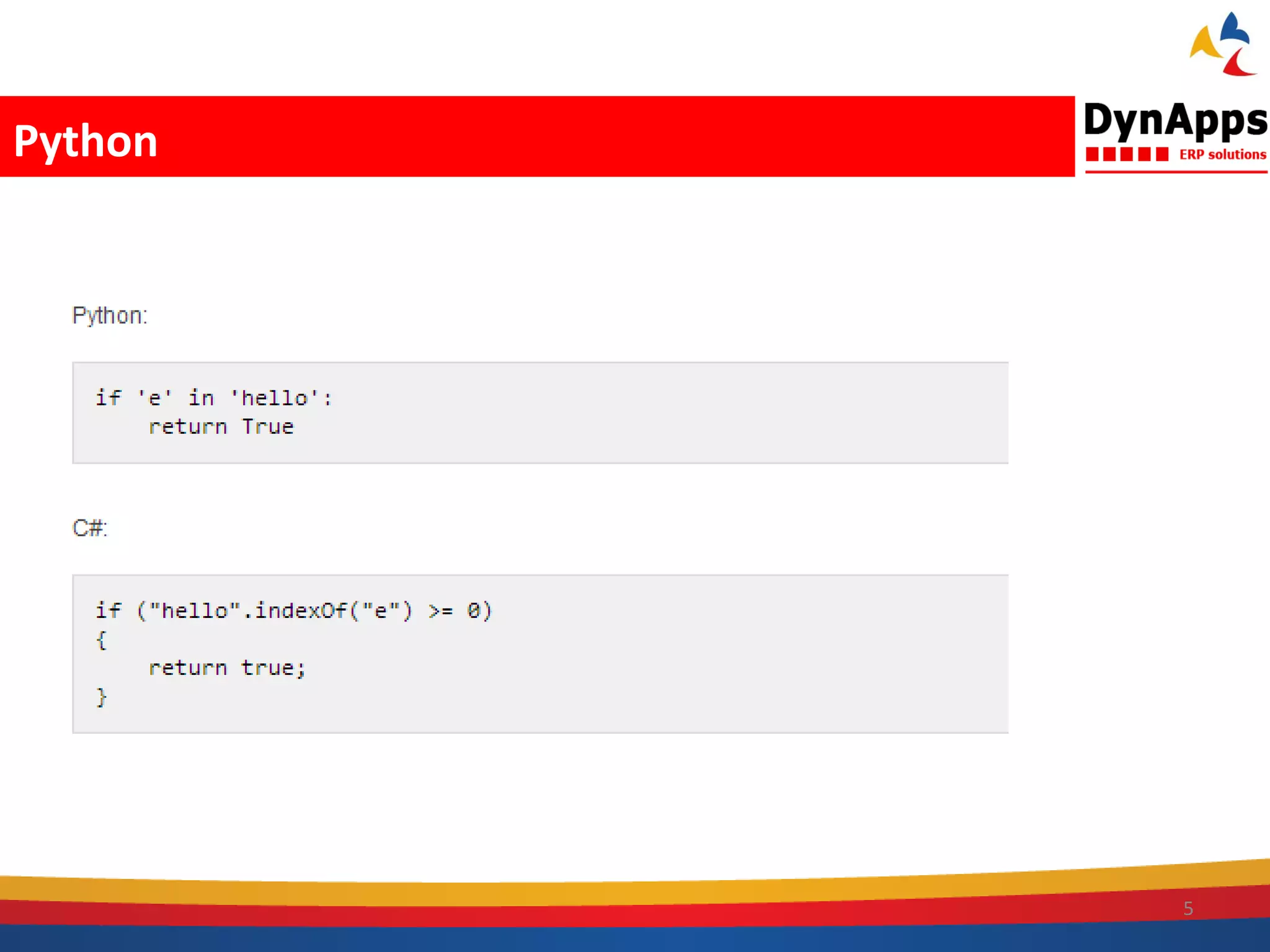 Python




         5
 
