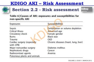 KDIGO AKI – Risk Assessment
KDIGO
 