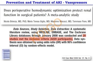 Prevention and Treatment of AKI - Vasopressors
KDIGO
 