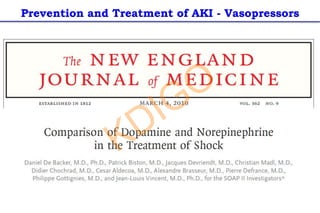 Prevention and Treatment of AKI - Vasopressors
KDIGO
 