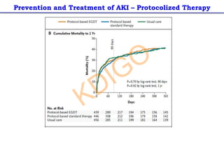 Prevention and Treatment of AKI – Protocolized Therapy
KDIGO
 