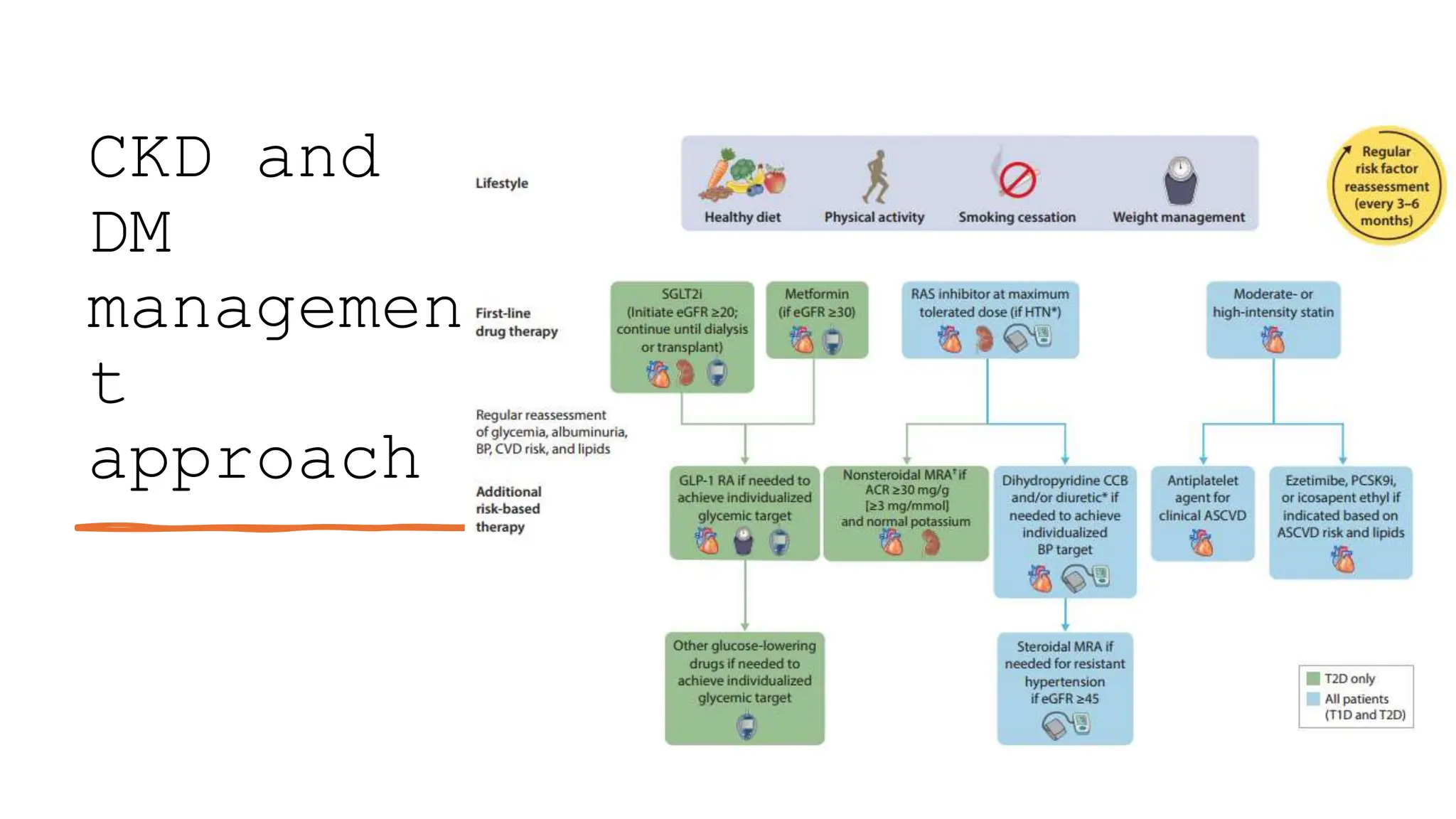 CKD and
DM
managemen
t
approach
 
