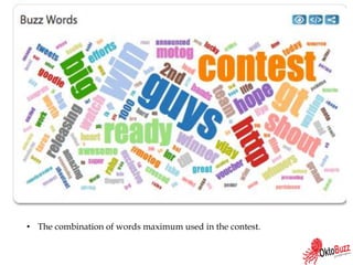 • The combination of words maximum used in the contest.
 