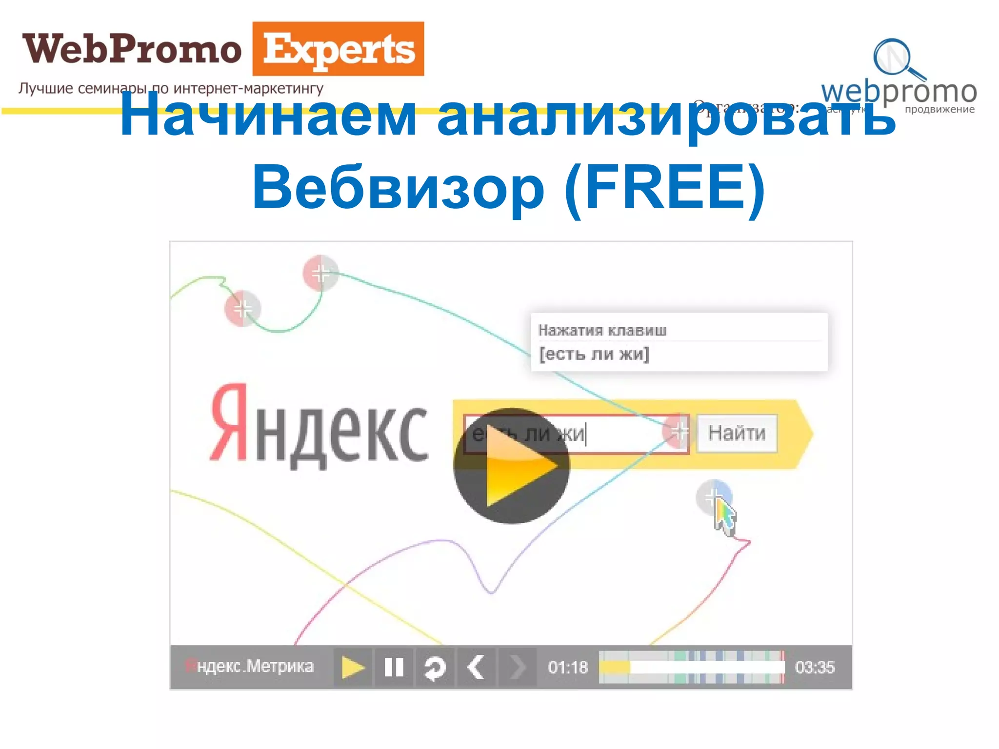 Начинаем анализировать
Вебвизор (FREE)
 