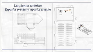 Las plantas escénicas
Espacios previos y espacios creados
 