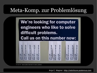 Anja C. Wagner: http://edufuture.posterous.com
Meta-Komp. zur Problemlösung
CC by-nd: Some rights reserved by aaron_anderer
 