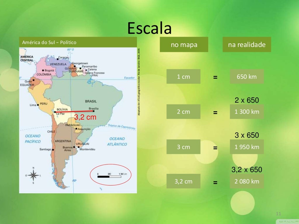 Escalas e mapas Escalas e mapas
