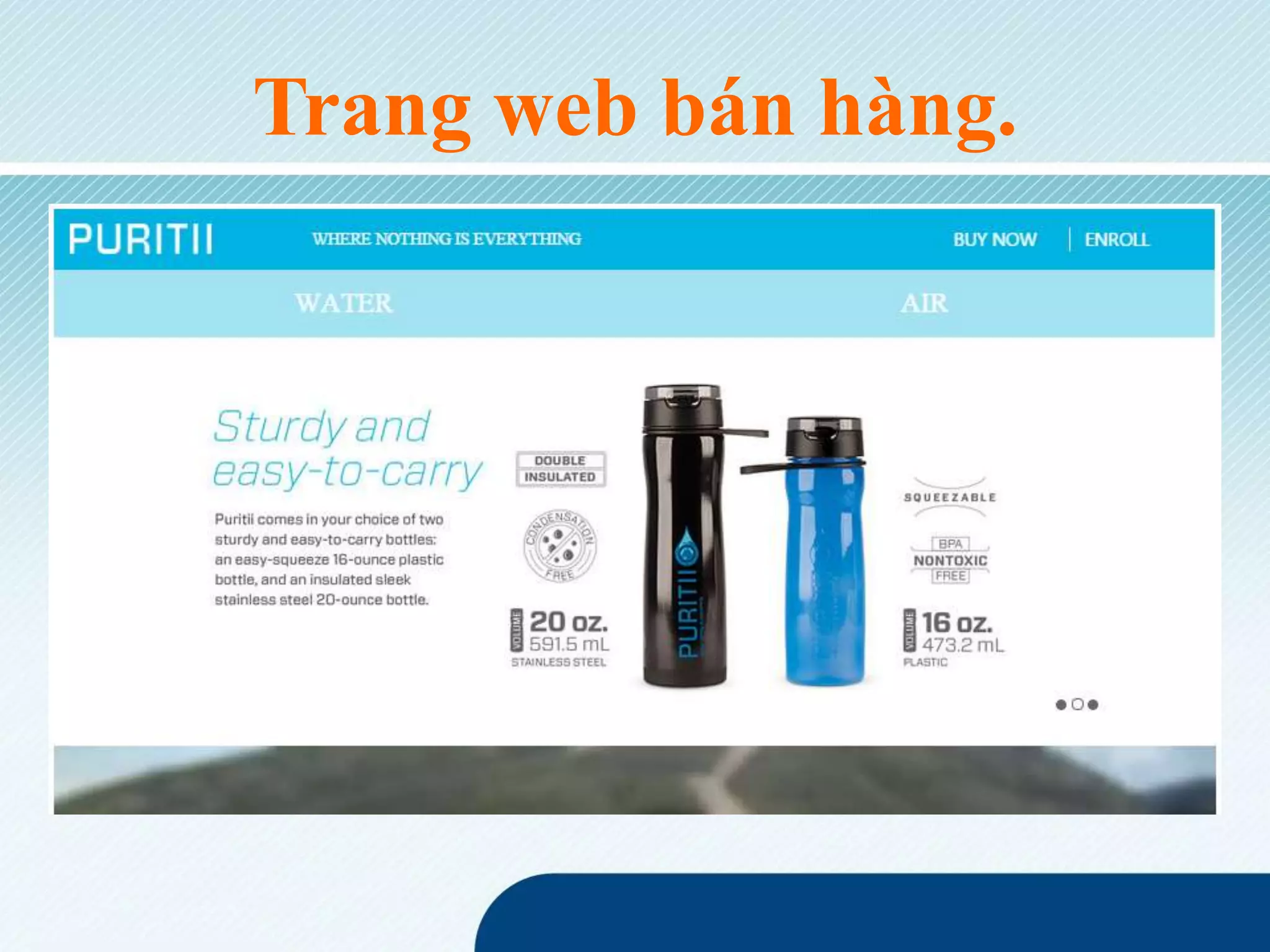 Trang web bán hàng.
 