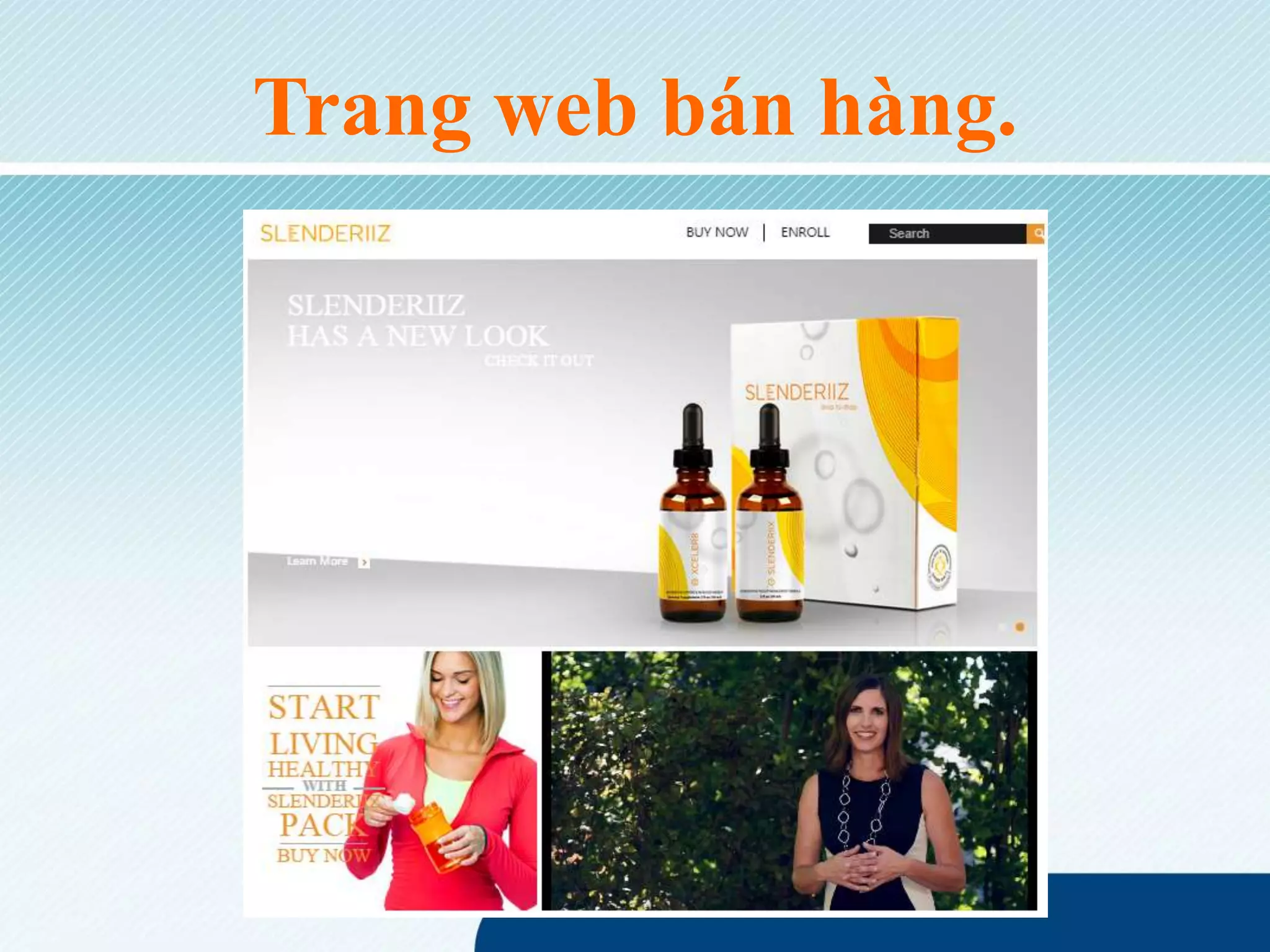 Trang web bán hàng.
 