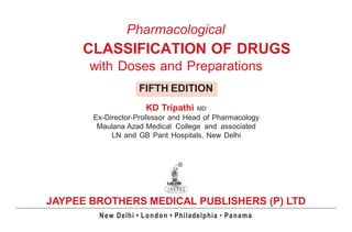 Kd Tripathi Classification Of Drugs Pdf Pharmacology 48 Off