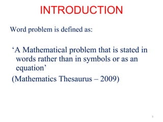 A STUDY ON STUDENTS’ ERRORS ON WORD PROBLEM | PPT