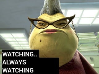 WATCHING..
.ALWAYS
WATCHING
 