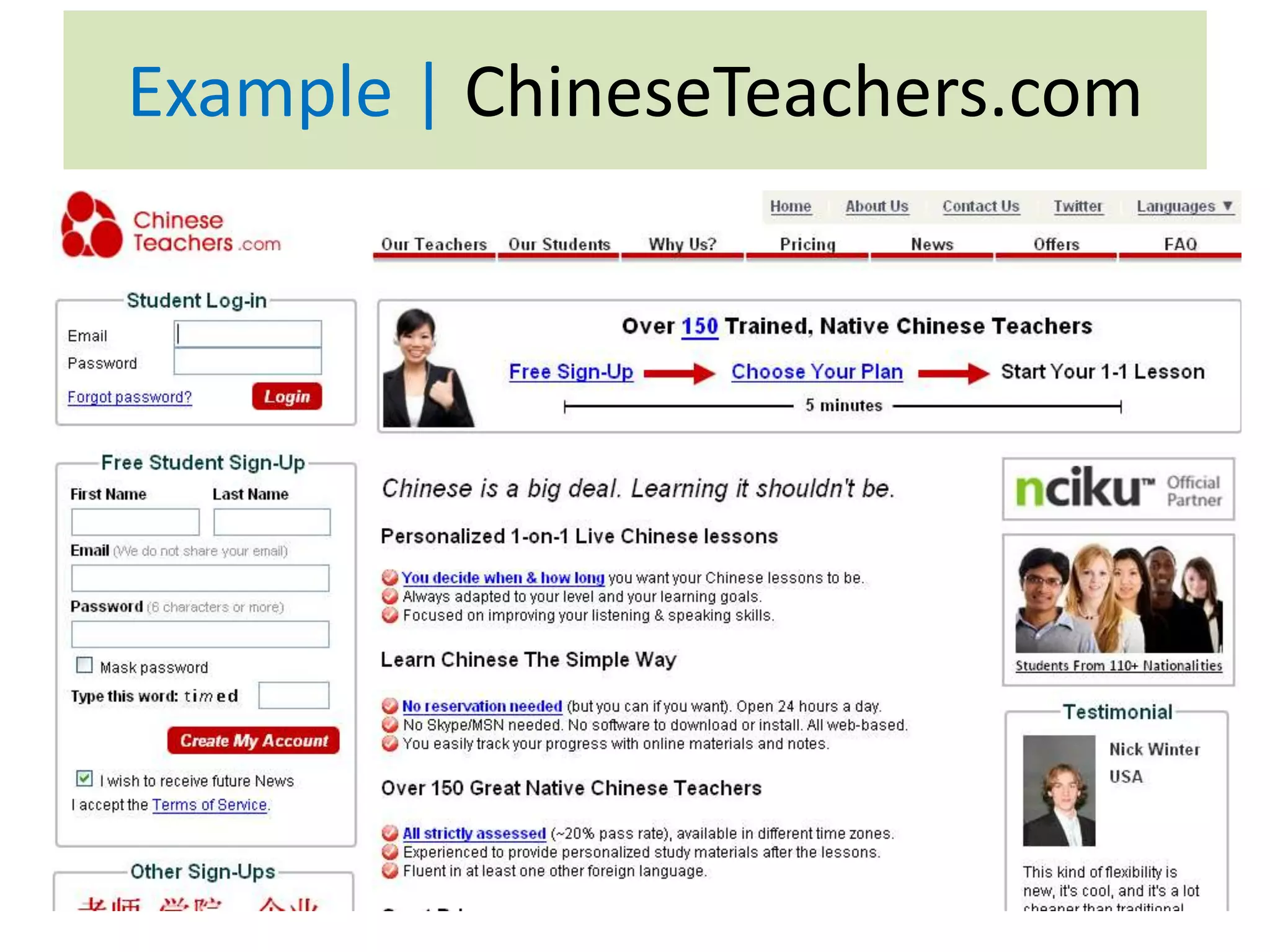 Example | ChineseTeachers.com