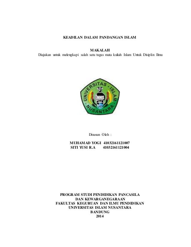 Keadilan Dala Pandangan Islam