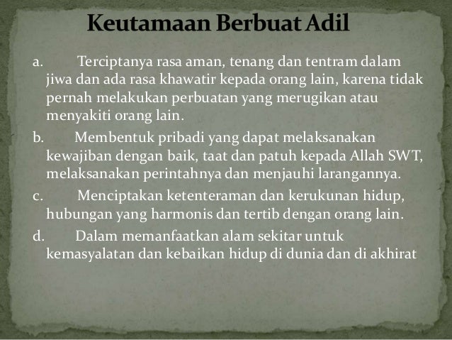 Keadilan Dalam Pandangan Islam