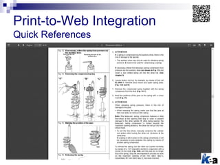 Print-to-Web Integration
Quick References
 