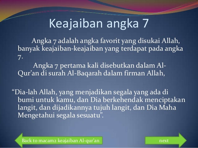 Keajaiban angka dalam al qur an Keajaiban angka dalam al qur an