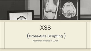 XSS
(Cross-Site Scripting )
Keamanan Perangkat Lunak
 