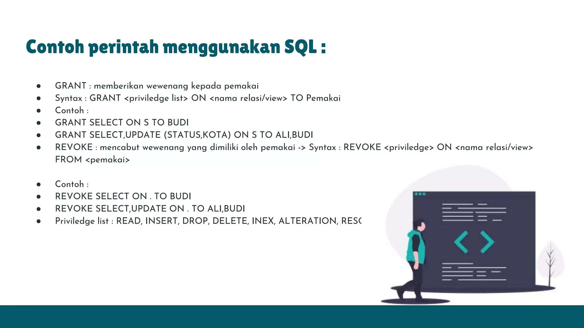 Keamanan sistem database | PPTX