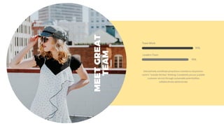 Team Work
95%
Leaders Team
90%
Interactively coordinate proactive e-commerce via process-
centric "outside the box" thinking. Completely pursue scalable
customer service through sustainable potentialities
collaboratively administrate.
MEETGREAT
TEAM
 