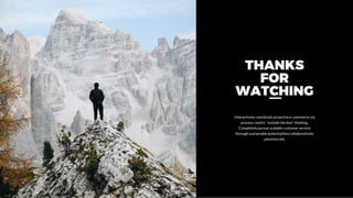 Interactively coordinate proactive e-commerce via
process-centric "outside the box" thinking.
Completely pursue scalable customer service
through sustainable potentialities collaboratively
administrate.
THANKS
FOR
WATCHING
 