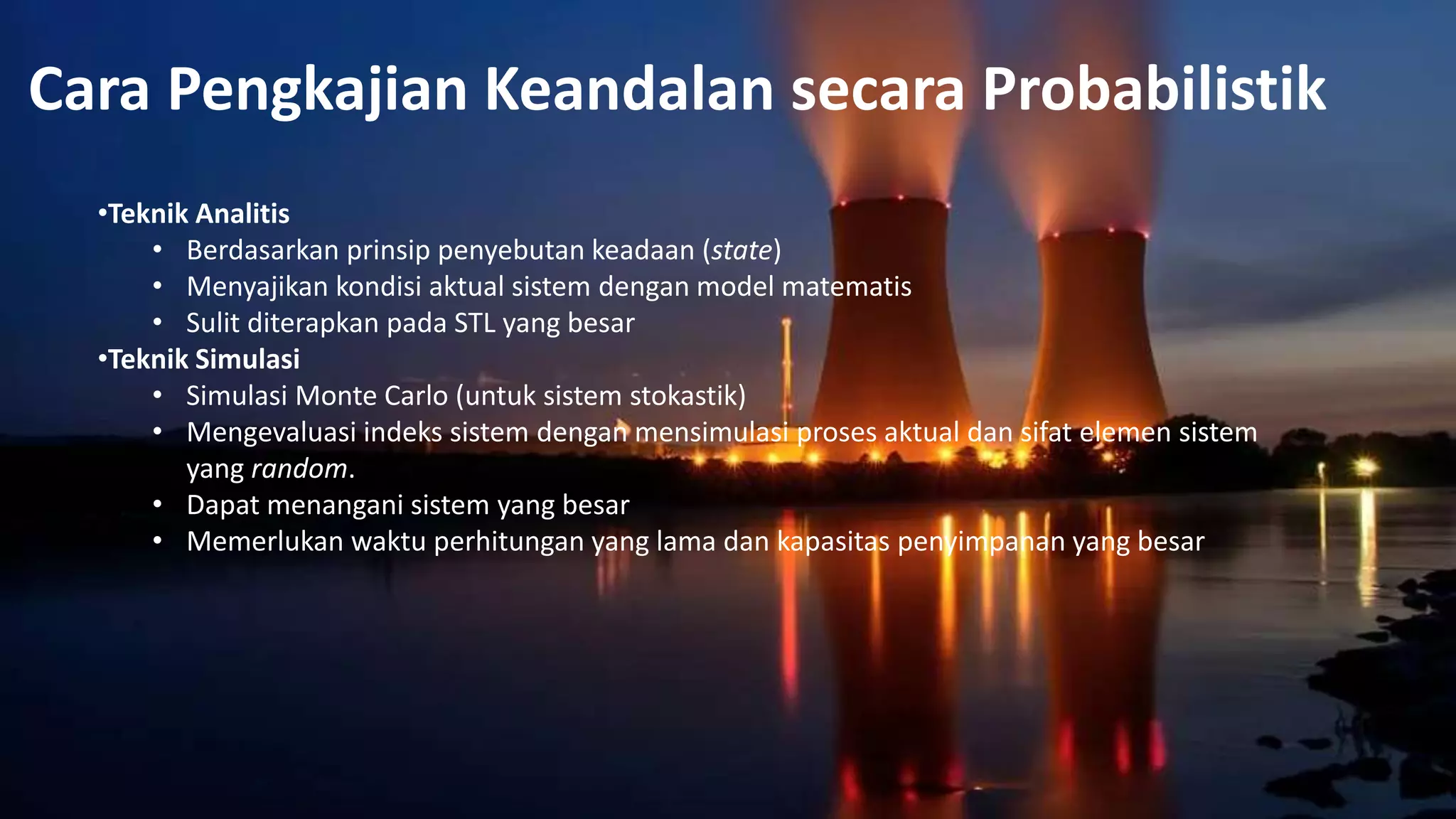 Keandalan sistem tenaga listrik | PPTX