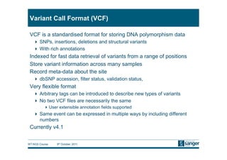 Overview of methods for variant calling from next-generation sequence ...