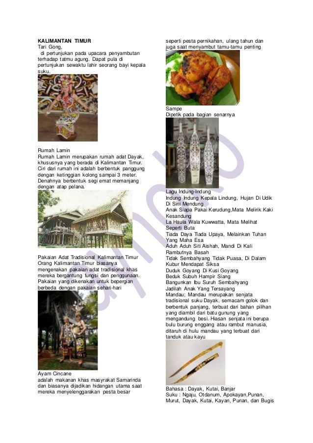 Keanekaragaman KERAGAMAN BUDAYA INDONESIA 34 PROVINSI DAN 