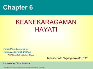 Chapter 6 KEANEKARAGAMAN HAYATI Teacher : Mr. Sugeng Riyanto, S.Pd 
