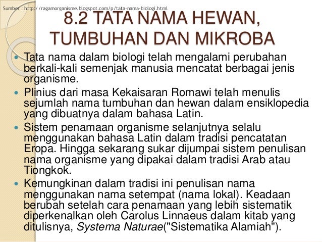 Tata Nama Ilmiah Tumbuhan Dan Hewan - Menata Rapi