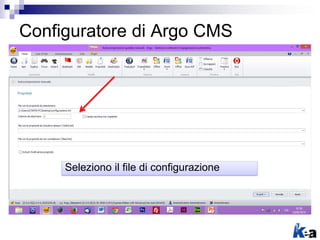 Configuratore di Argo CMS
Seleziono il file di configurazione
 