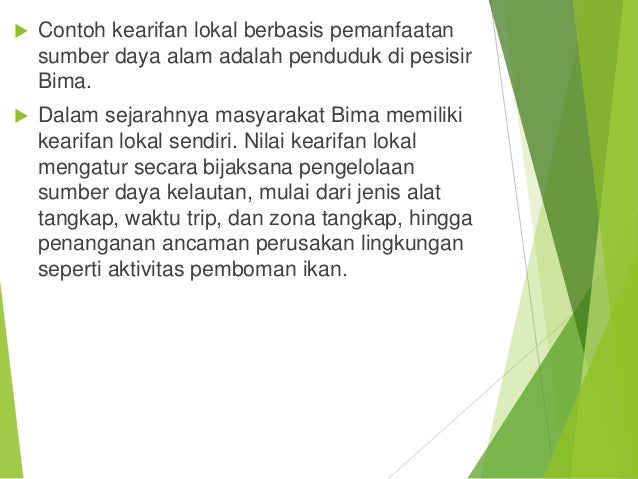 Kearifan lokal di bidang pariwisata & industri