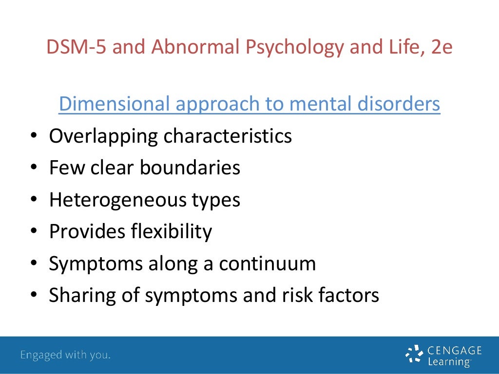 DSM5 and Abnormal Psychology Teaching a dimensional approach