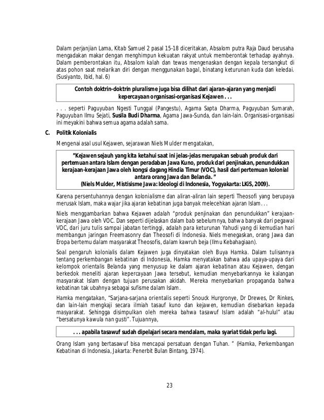 Kebatinan & kejawen islam