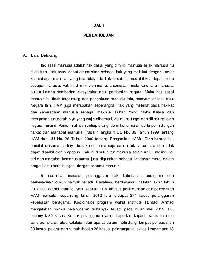 Makalah Menegakkan Hak Asasi Manusia Di Indonesia