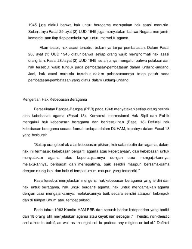 Makalah Kebebasan Beragama