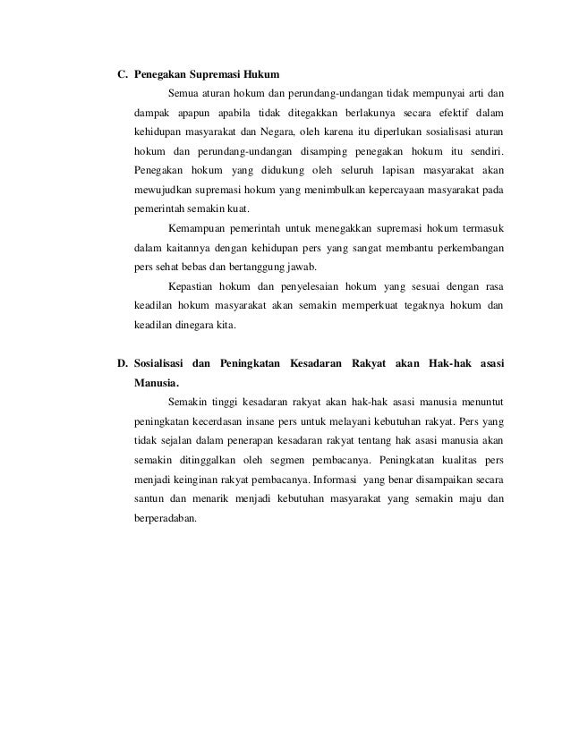 Kebebasan pers dan dampak penyalahgunaan kebebasan media massa dalam