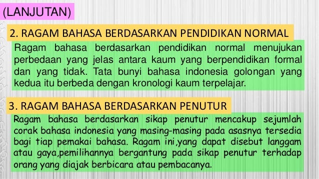 Keberagaman bahasa indonesia