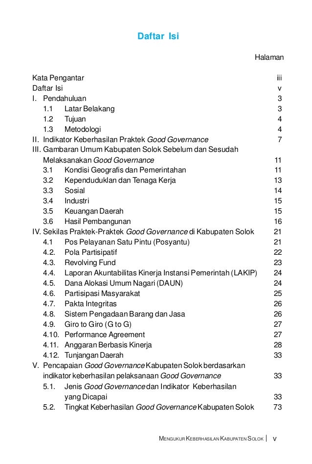 Tata Kelolah Pemerintahan (Studi Kasus : Kabupaten Solok )