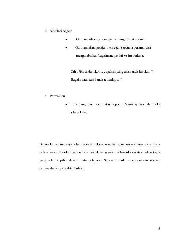 Keberkesanan Penggunaan Kaedah Simulasi Dapat Meningkatkan Prestasi P