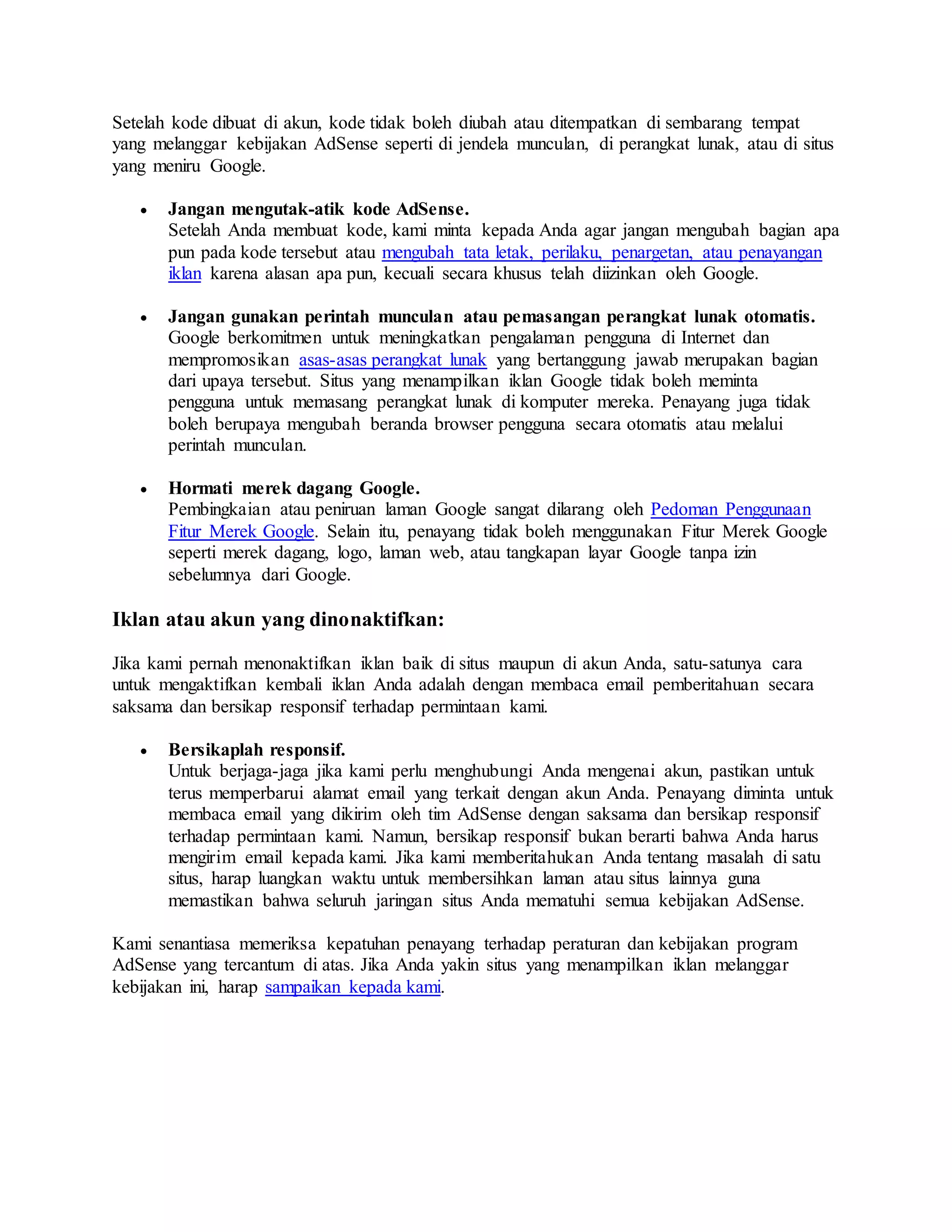 Kebijakan Program Google AdSense: Panduan Lengkap untuk Penerbit