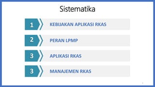 Kebijakan aplikasi rkas | PPTX
