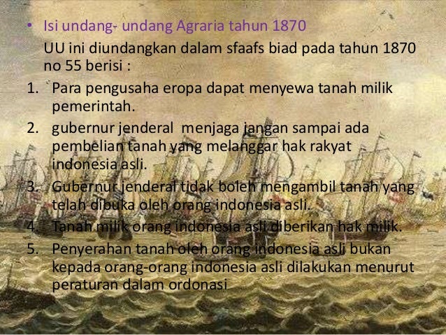Kebijakan kebijakan pemerintah kolonialisme & pengaruhnya