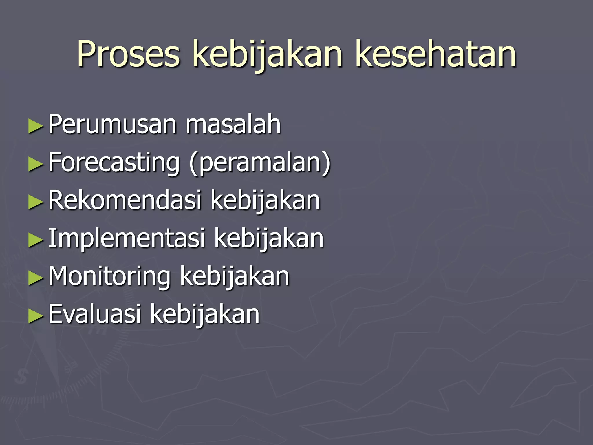 Kebijakan Kesehatan X Ppt