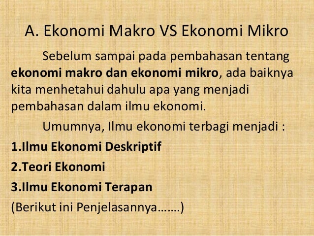 Kebijakan pemerintah di bidang ekonomi